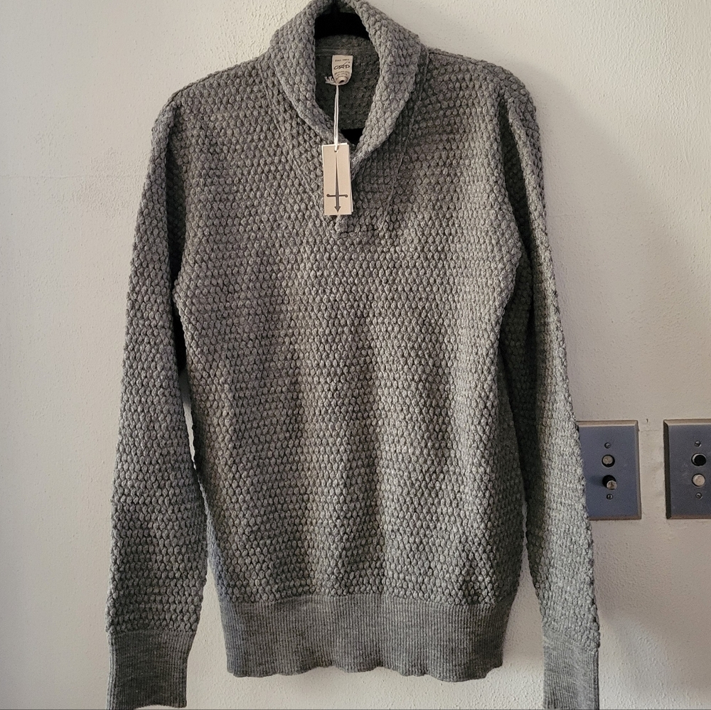Italian-crafted GRP alpaca & merino wool sweater - grey